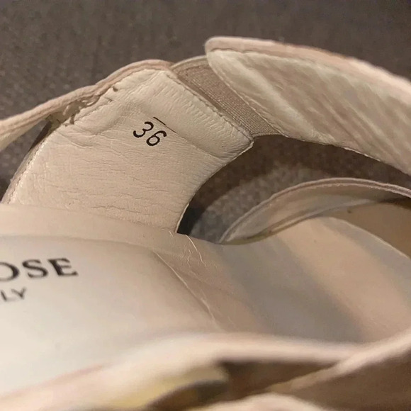 Taryn Rose Patent Leather Beige Heels - 36 - Made in Italy - Picture 5 of 7